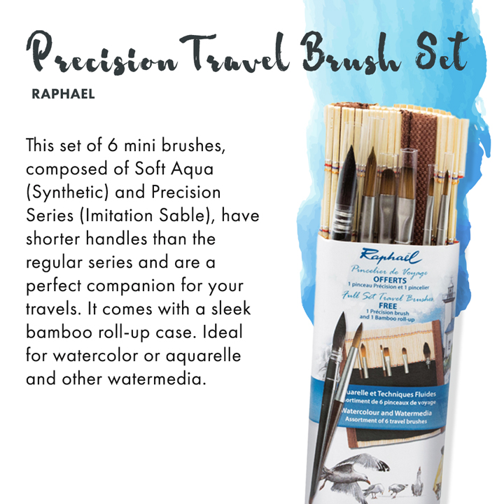 Raphael Watercolor Essentials Brush Set, Travel