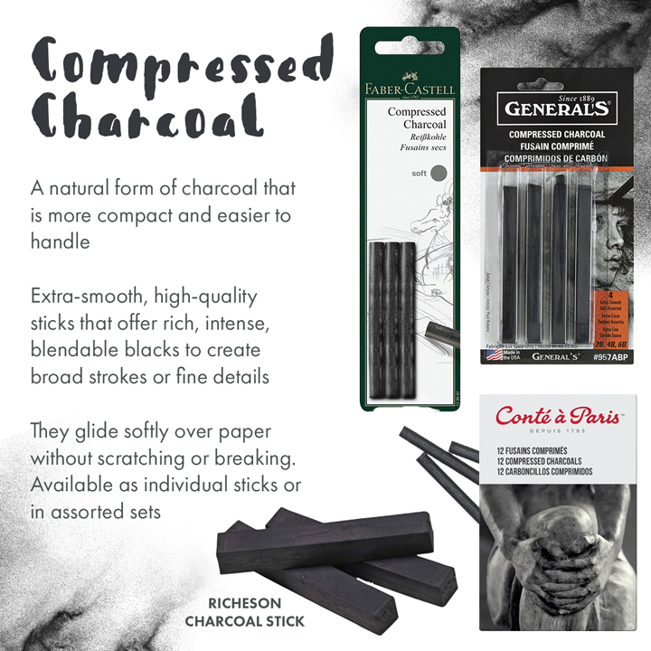 Compressed Charcoal, Faber-Castell, Conte a Paris, General's