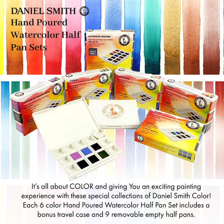 Sketcher 1/2 Pan Daniel Smith Watercolor Set (6 colors)
