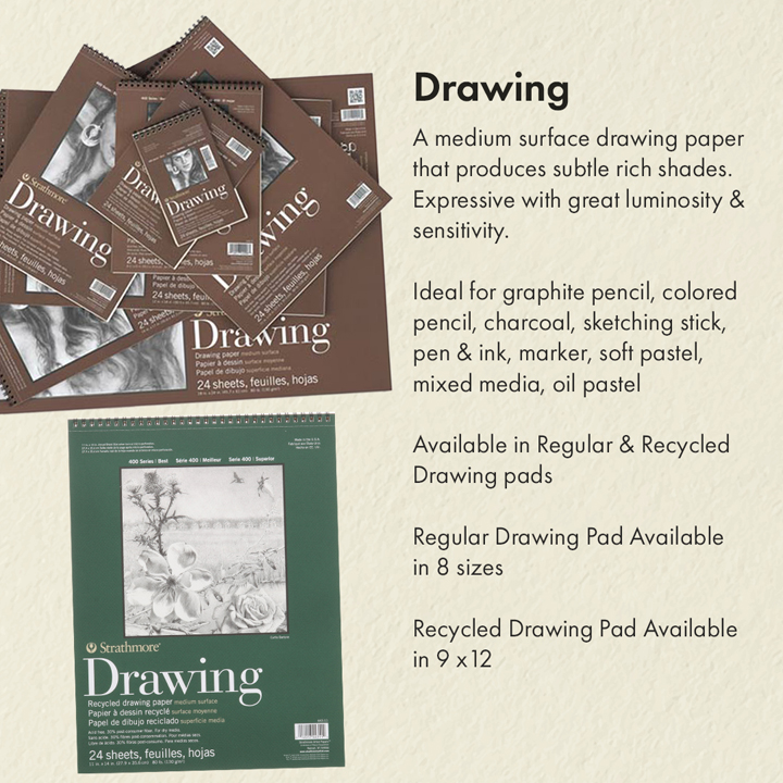 Strathmore Drawing and Recycled Drawing Paper Pads