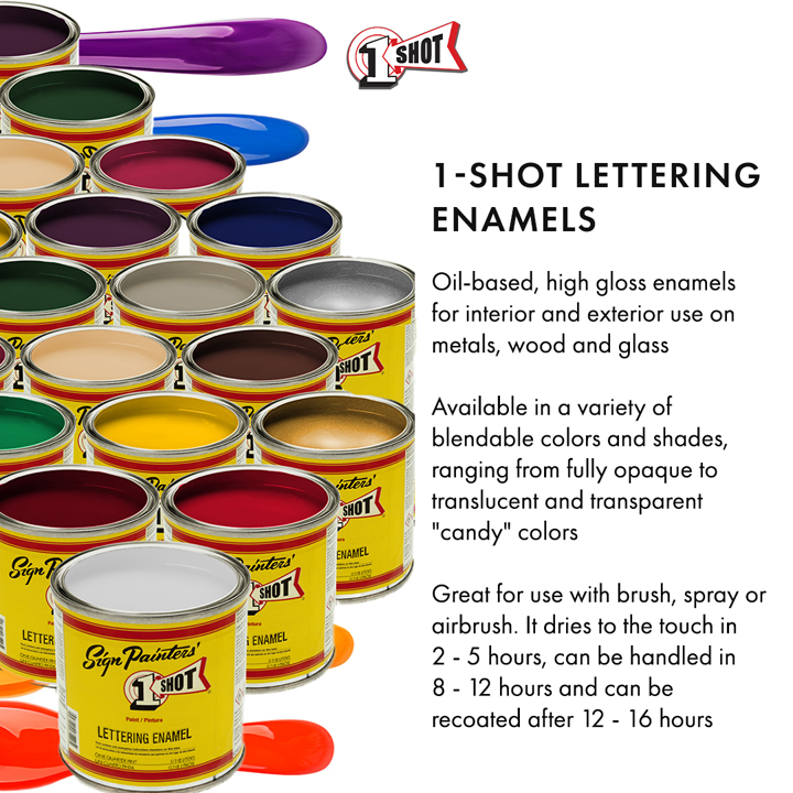1 Shot Lettering Enamels - Enamel Paints - Paint