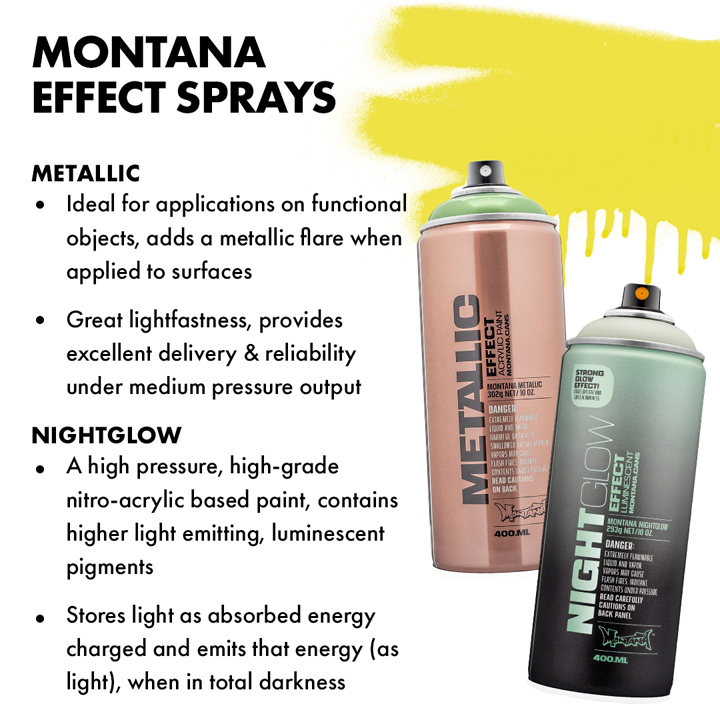 Montana Effect Sprays Metallic and Nightglow