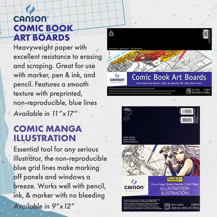 Canson Comic Book Artboards and Manga Pads