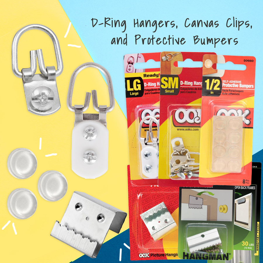D-Ring Hangers, Canvas Clips, and Protective Bumpers